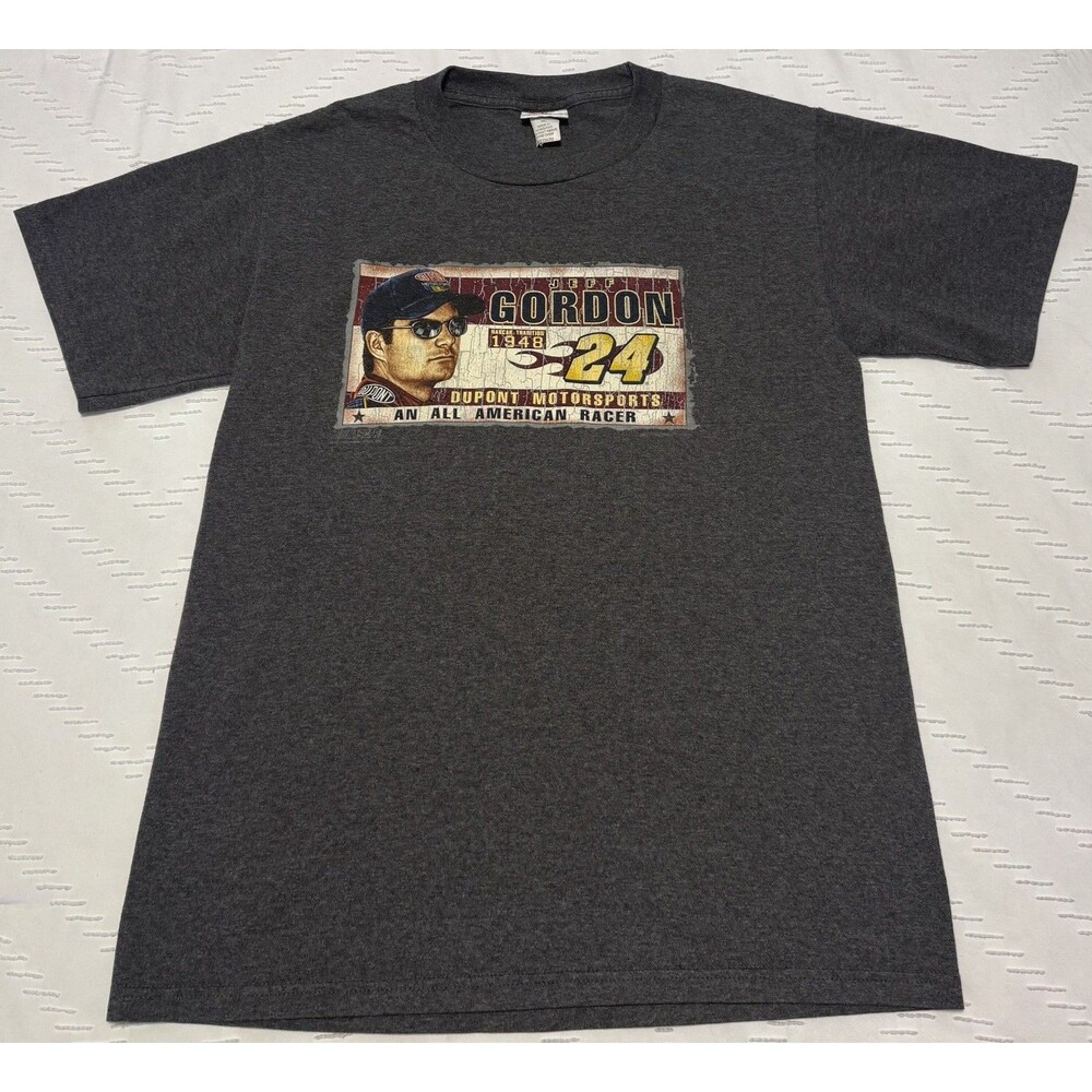 Vintage Jeff Gordon Nascar Graphic Shirt Size Medium Chase Authentics Y2K 2002